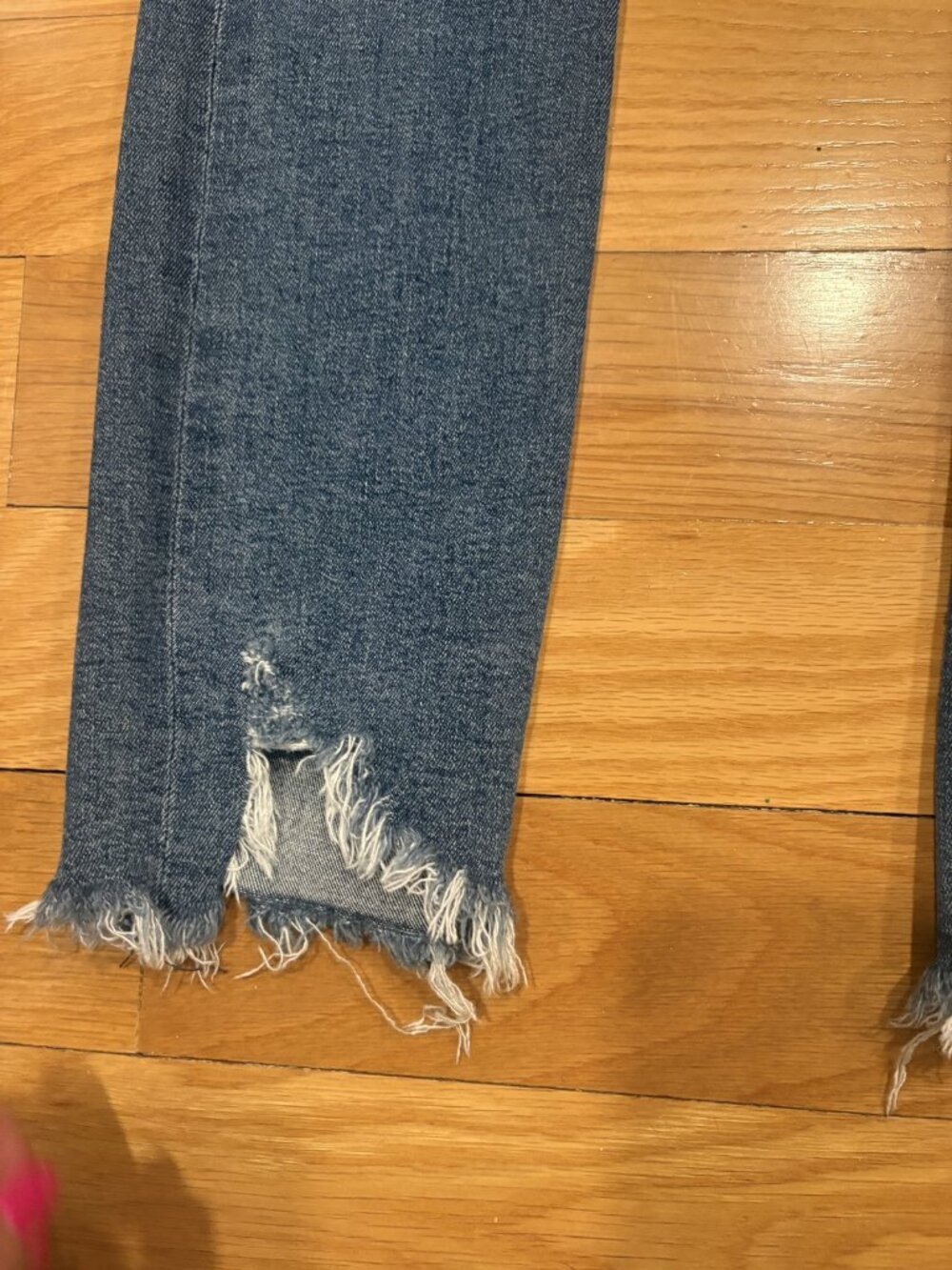 Agolde Size 27 Distressed Frayed Hem Straight Leg Jeans - Picture 2 of 4